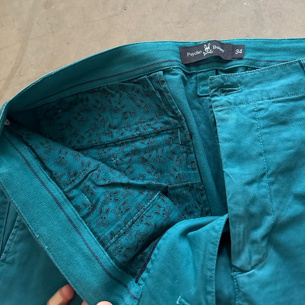 Psycho Bunny Teal Pant 34 - Picture 3 of 5